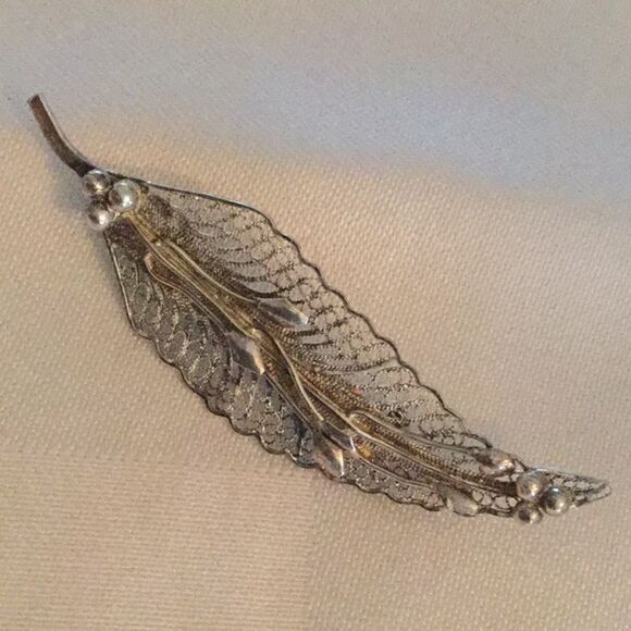 Sterling silver brooch - Picture 4 of 5